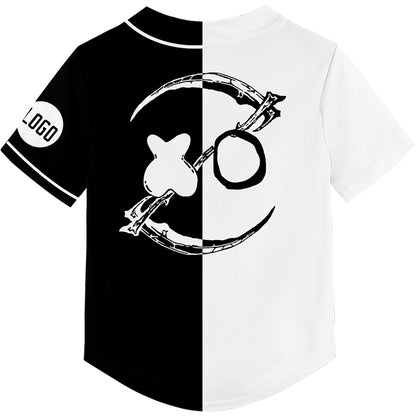 Custom Black White Rave Baseball Jersey For EDM EDC Festivals