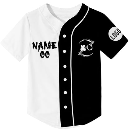 Custom Black White Rave Baseball Jersey For EDM EDC Festivals