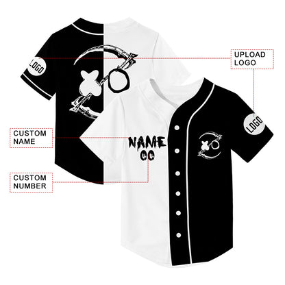 Custom Black White Rave Baseball Jersey For EDM EDC Festivals