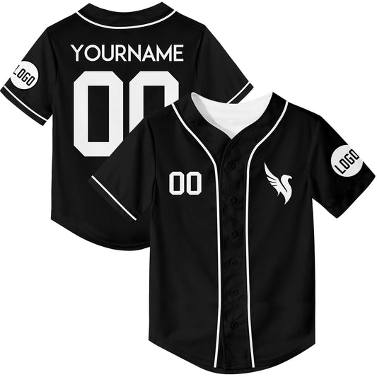 Custom Black Baseball Jersey Rave For EDM EDC Festivals