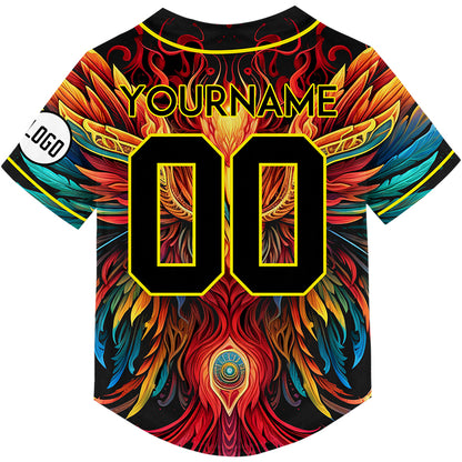 Custom Phoenix Baseball Jersey Rave For EDM EDC Festivals