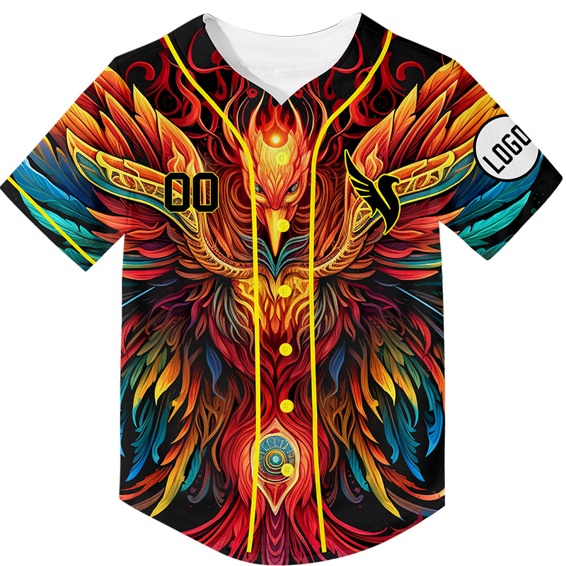 Custom Phoenix Baseball Jersey Rave For EDM EDC Festivals