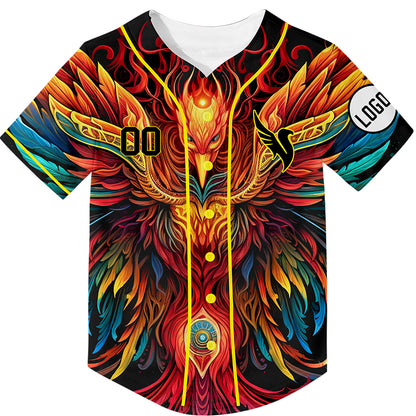 Custom Phoenix Baseball Jersey Rave For EDM EDC Festivals