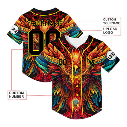 Custom Phoenix Baseball Jersey Rave For EDM EDC Festivals