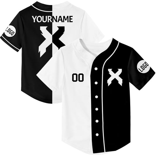 Custom Black White Rave Baseball Jersey For EDM EDC Festivals