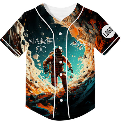 Custom 3D Astronaut Rave Baseball Jersey For EDM EDC Festivals