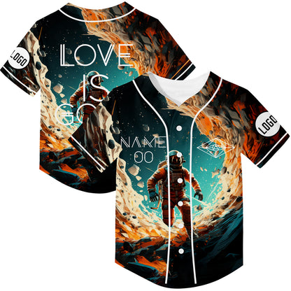 Custom 3D Astronaut Rave Baseball Jersey For EDM EDC Festivals