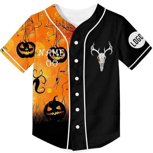 Custom Black Sheep Head Happy Halloween Rave Baseball Jersey For EDM EDC Festivals