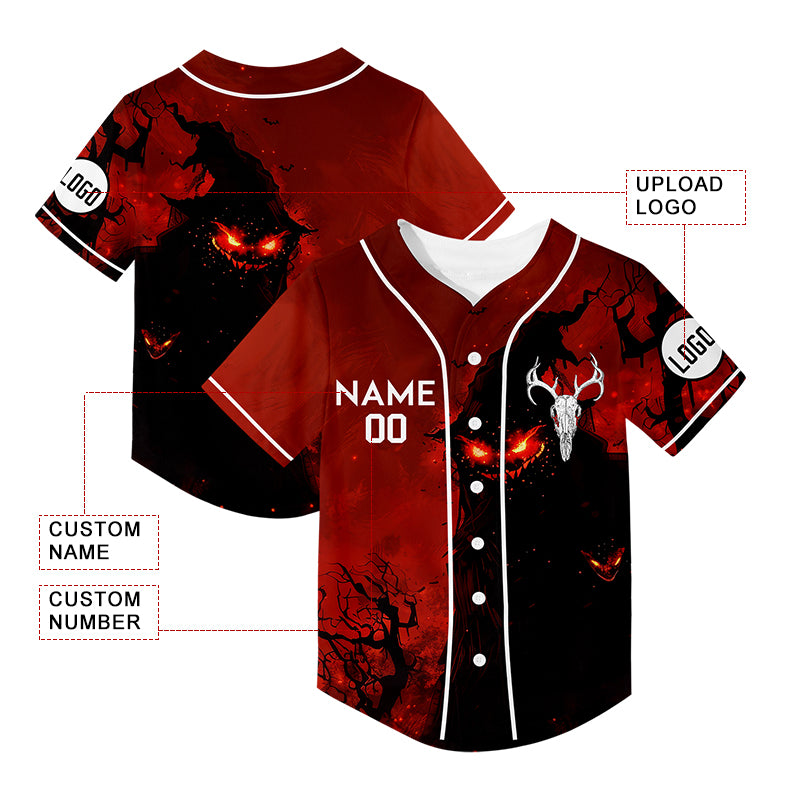 Custom Halloween Sheep Head Rave Baseball Jersey For EDM EDC Festivals