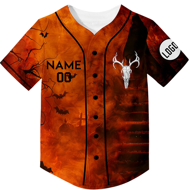 Custom Halloween Bats Sheep Head Rave Baseball Jersey For EDM EDC Festivals