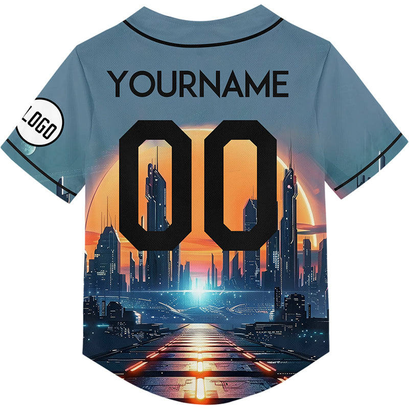 Custom Bay Orange A Better World Rave Baseball Jersey For EDM EDC Festivals