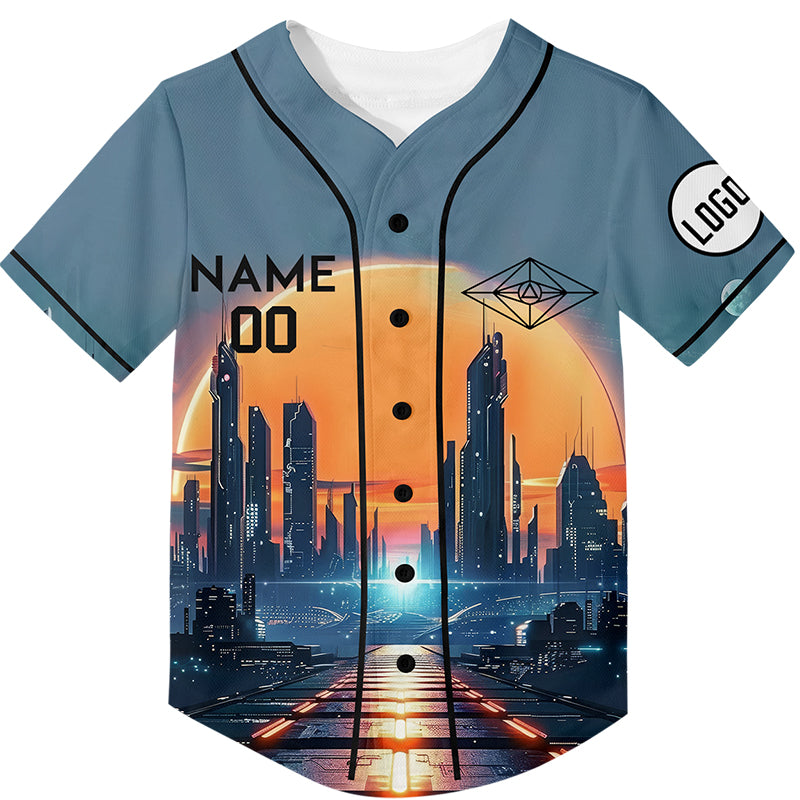 Custom Bay Orange A Better World Rave Baseball Jersey For EDM EDC Festivals