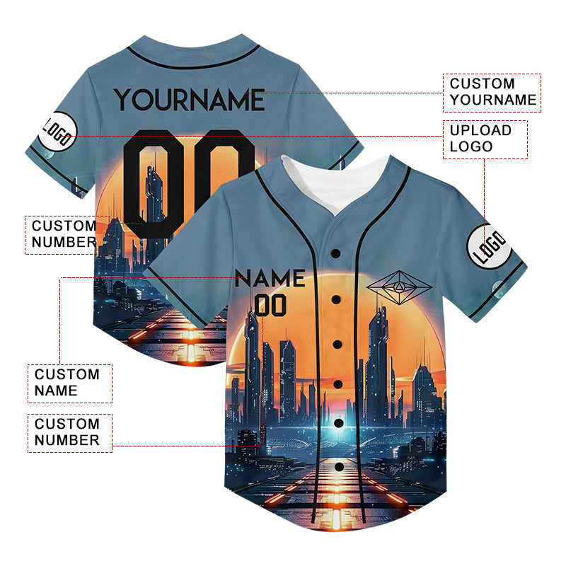 Custom Bay Orange A Better World Rave Baseball Jersey For EDM EDC Festivals