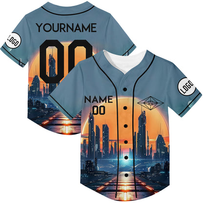 Custom Bay Orange A Better World Rave Baseball Jersey For EDM EDC Festivals