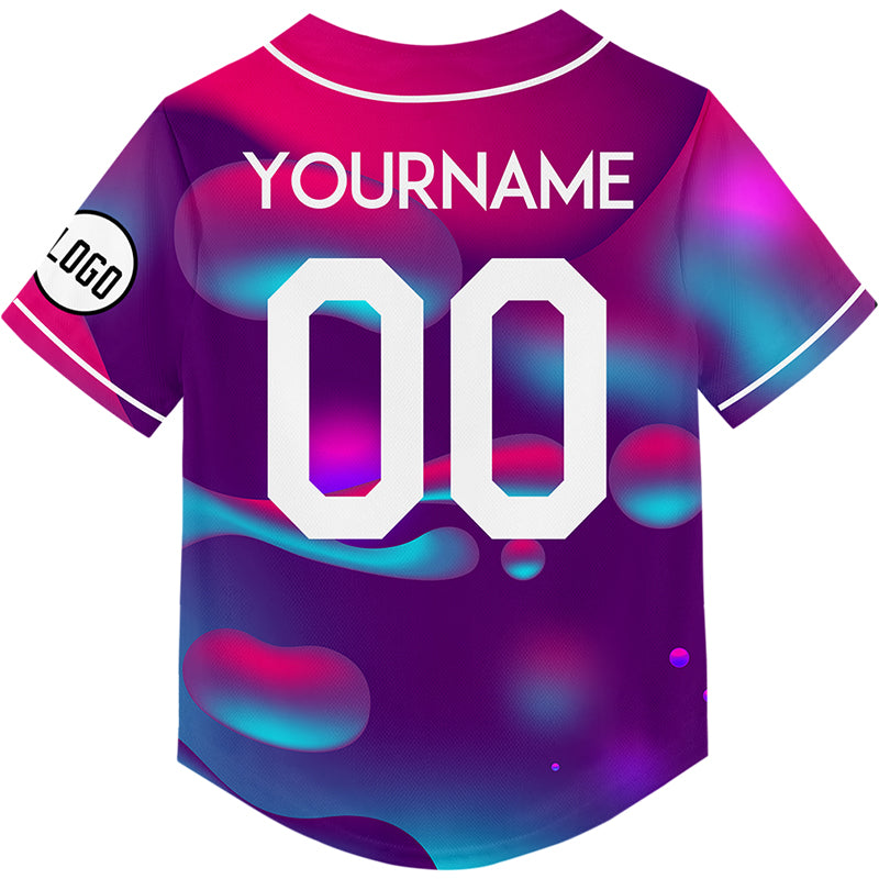 Custom Purple EDC Las Vegas 2024 Rave Baseball Jersey For EDM EDC Festivals